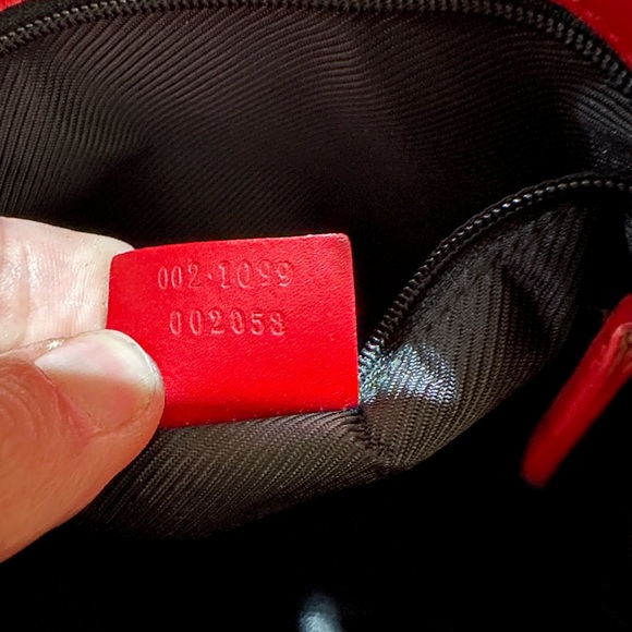 Gucci GG Guccissma Small Red Leather and Canvas Tote - Picture 6 of 10